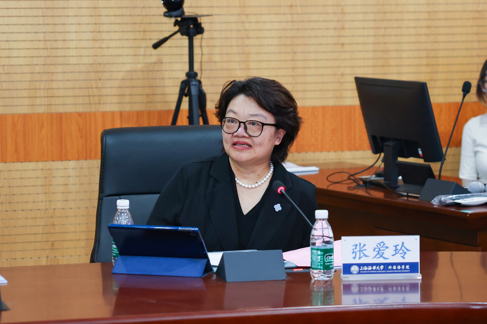 全國翻譯專業(yè)學(xué)位研究生教指委秘書長張愛玲發(fā)言