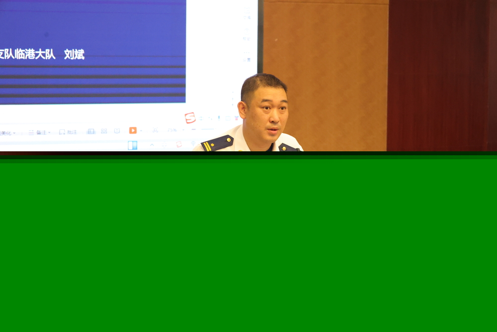 浦東新區消防救援支隊臨港大隊劉斌作專題報告