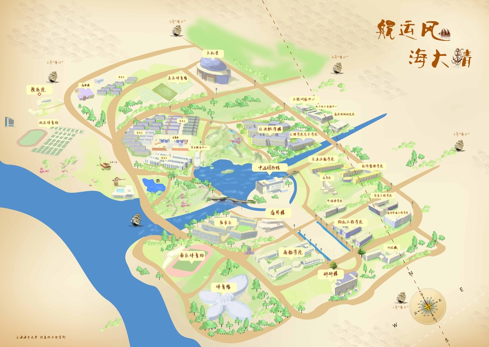 海大地圖（徐悲鴻藝術(shù)學院藝術(shù)設(shè)計專業(yè)學生手繪版）