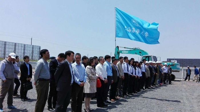 上海海事大學南通基地“兩中心”開工建設現場