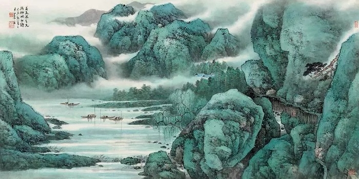 春 2015年 紙本設色 68.5×137.2cm