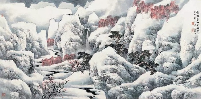 冬 2015年 紙本設色 68.2×137.4cm