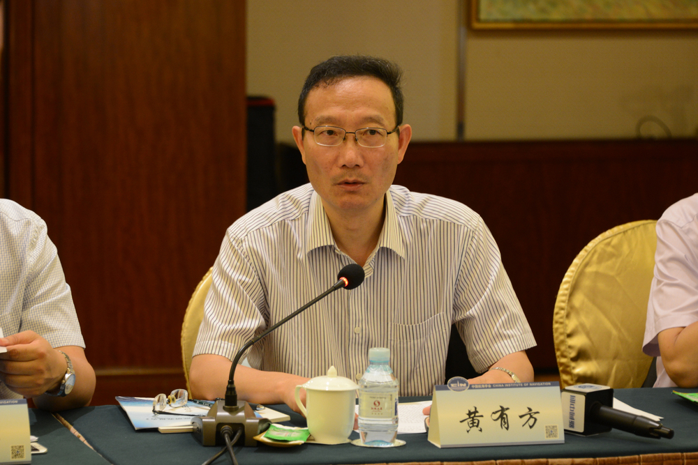 中國航海學會理事長、上海海事大學校長黃有方講話
