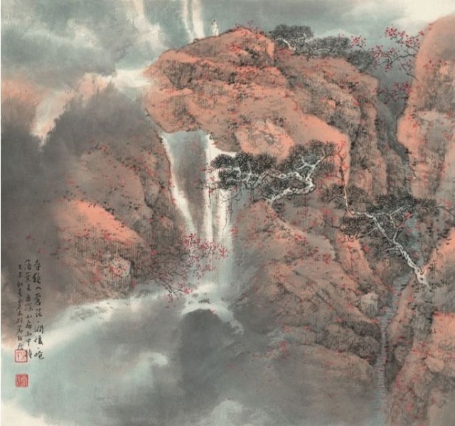 尋鏡入蒼茫紙本設(shè)色