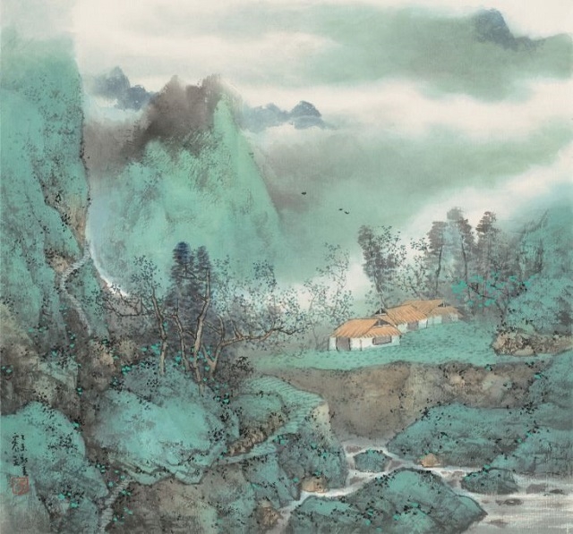 云深不知處 紙本設(shè)色
