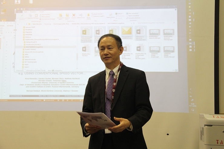 國際海事教師聯合會主席，上海海事大學黨委書記金永興致開幕辭