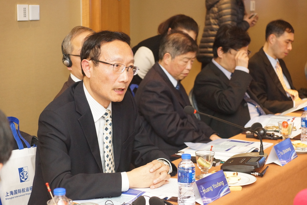 第一屆全球航運智庫聯盟主席、上海海事大學黃有方校長講話