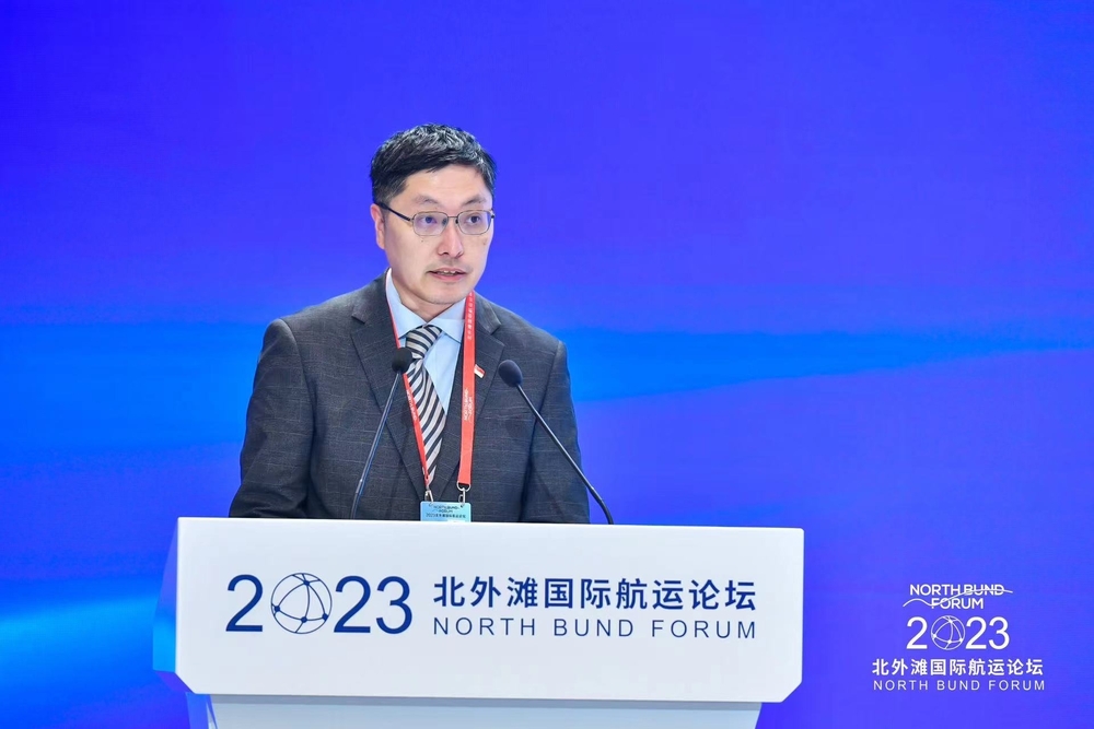 新加坡海事及港務(wù)管理局局長張英智發(fā)表主題演講