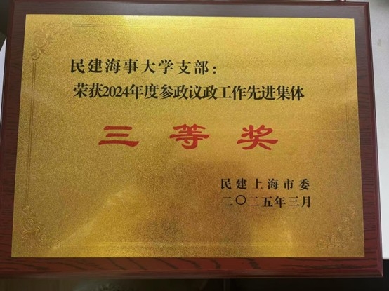 2024年度參政議政工作先進集體三等獎